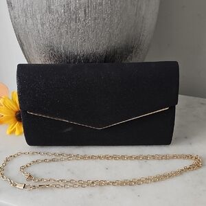 Black Glitter Clutch
